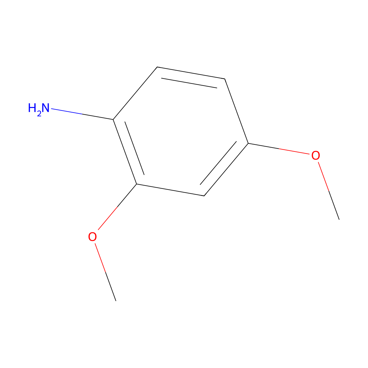 2,4-Dimethoxyaniline molecular structure, CAS 2735-04-8