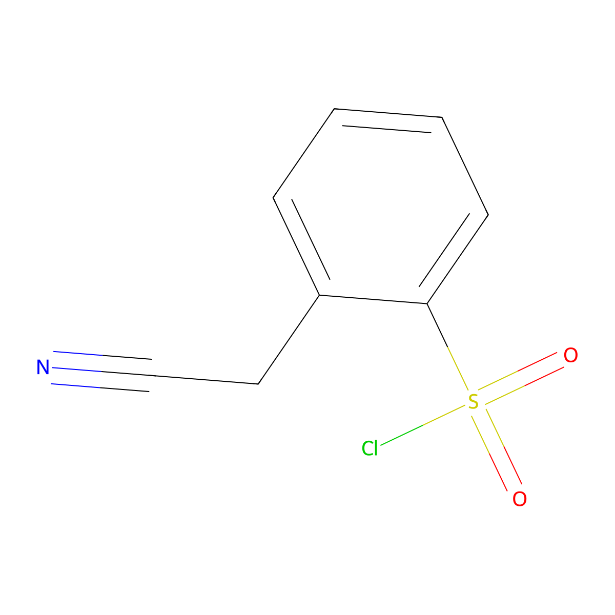2-(Cyanomethyl)benzene-1-sulfonyl chloride molecular structure, CAS 27350-00-1