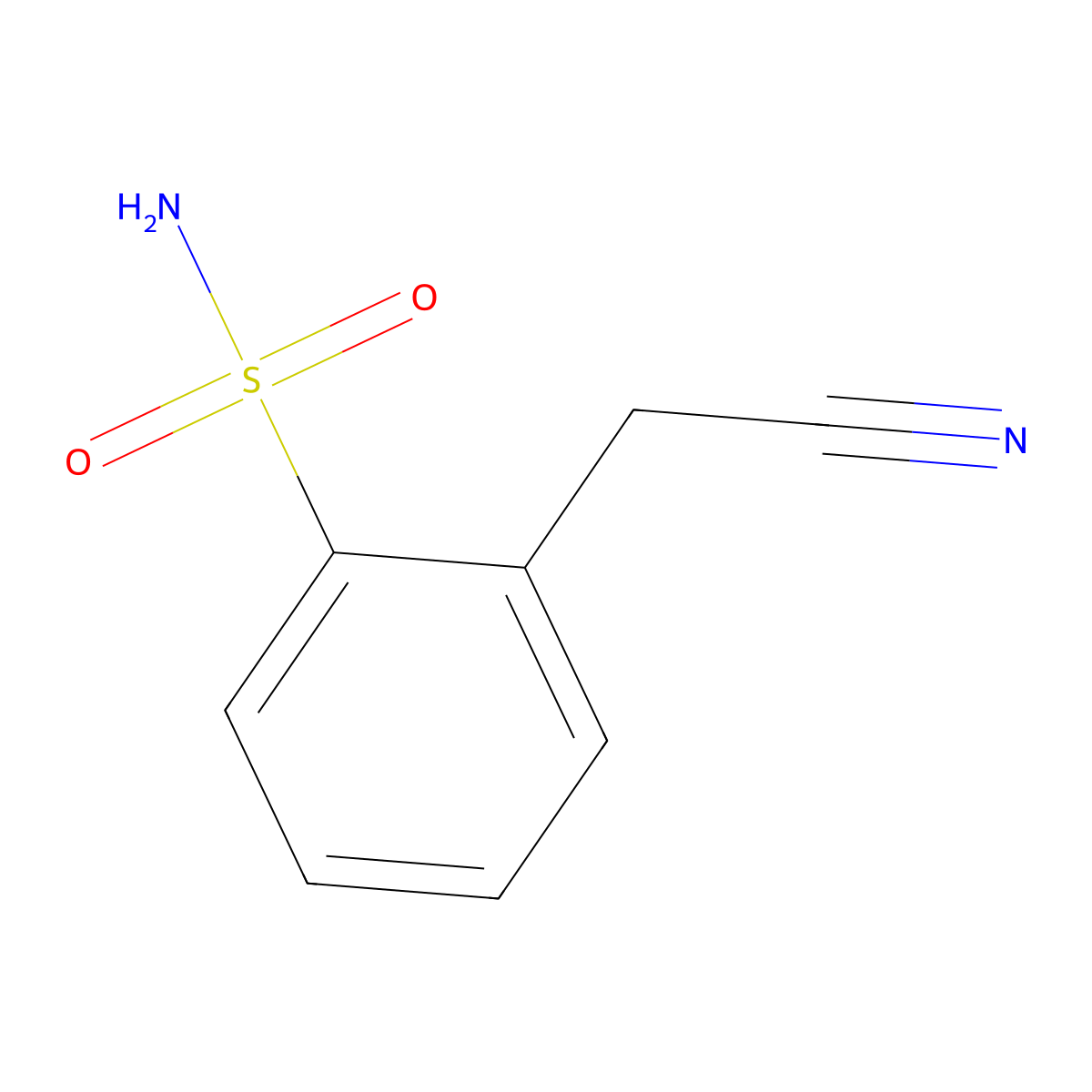 2-(Cyanomethyl)benzene-1-sulfonamide molecular structure, CAS 27350-01-2