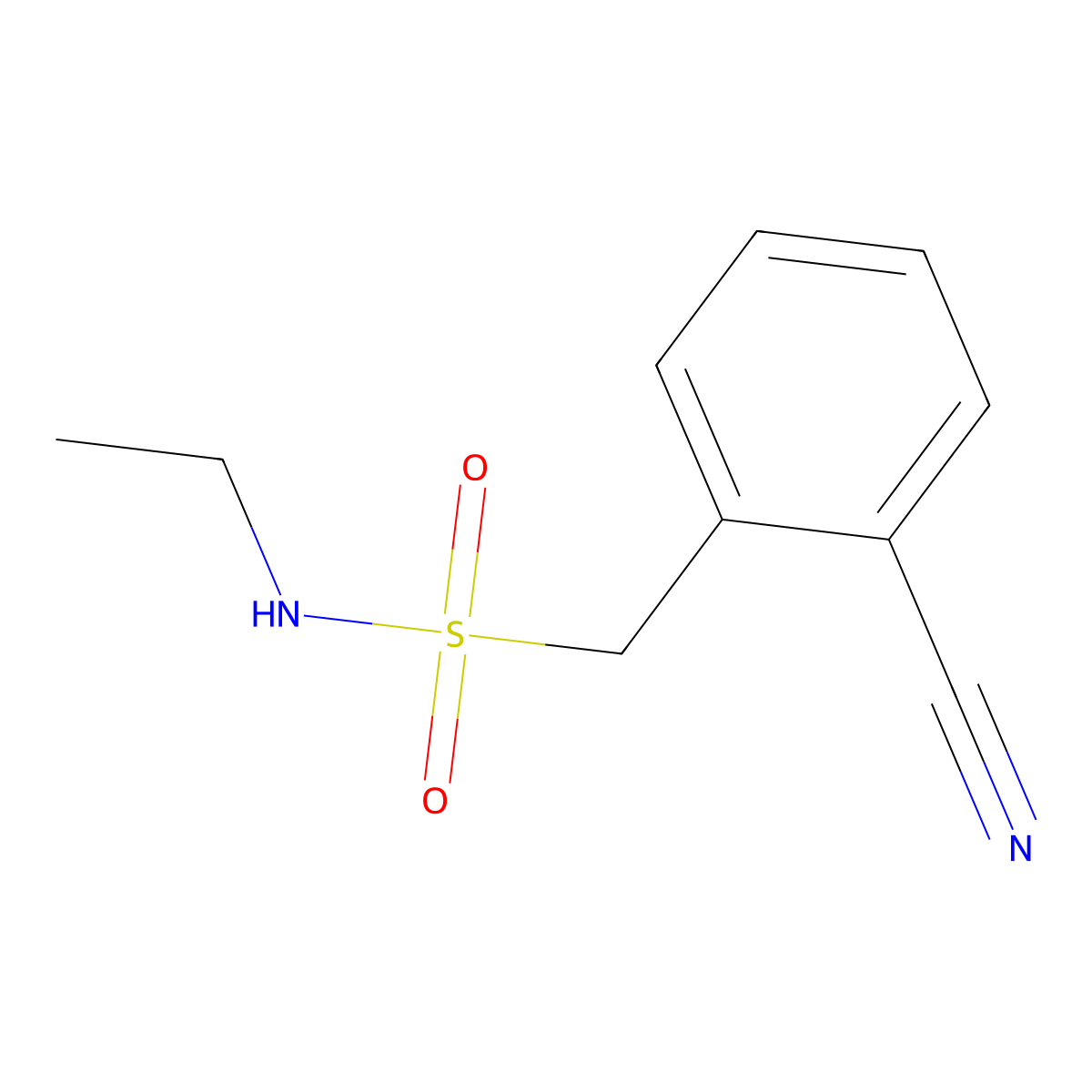 1-(2-cyanophenyl)-N-ethylmethanesulfonamide molecular structure, CAS 27350-14-7