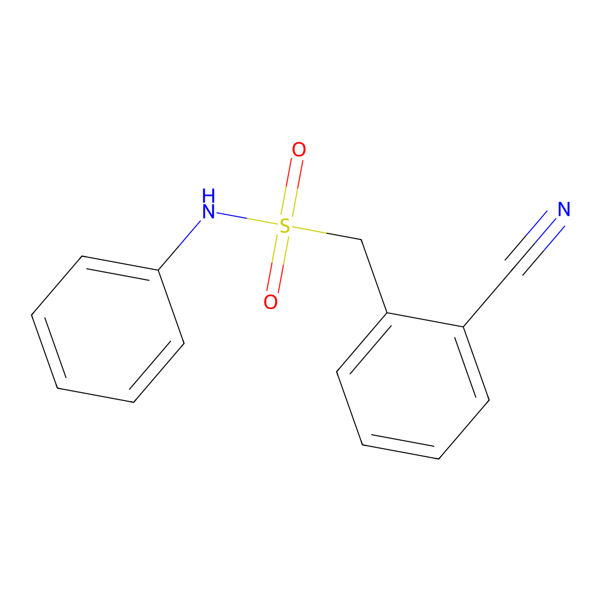 1-(2-cyanophenyl)-N-phenylmethanesulfonamide molecular structure, CAS 27350-15-8