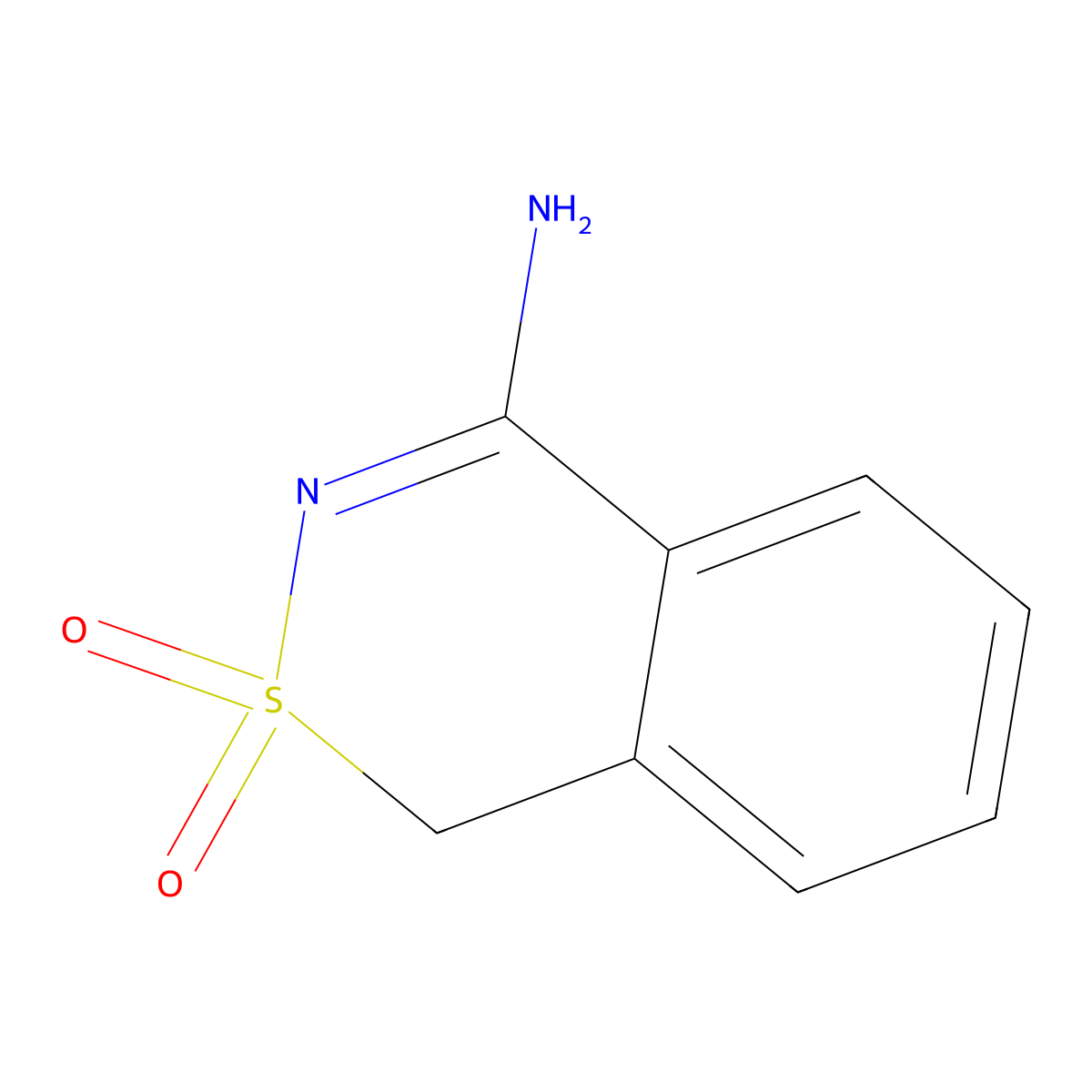 1H-2,3-Benzothiazin-4-amine, 2,2-dioxide molecular structure, CAS 27350-16-9