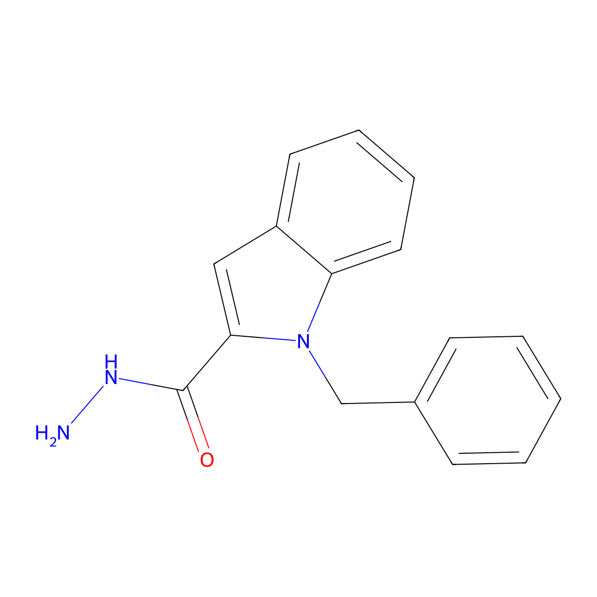 1-benzyl-1H-indole-2-carbohydrazide molecular structure, CAS 27351-22-0