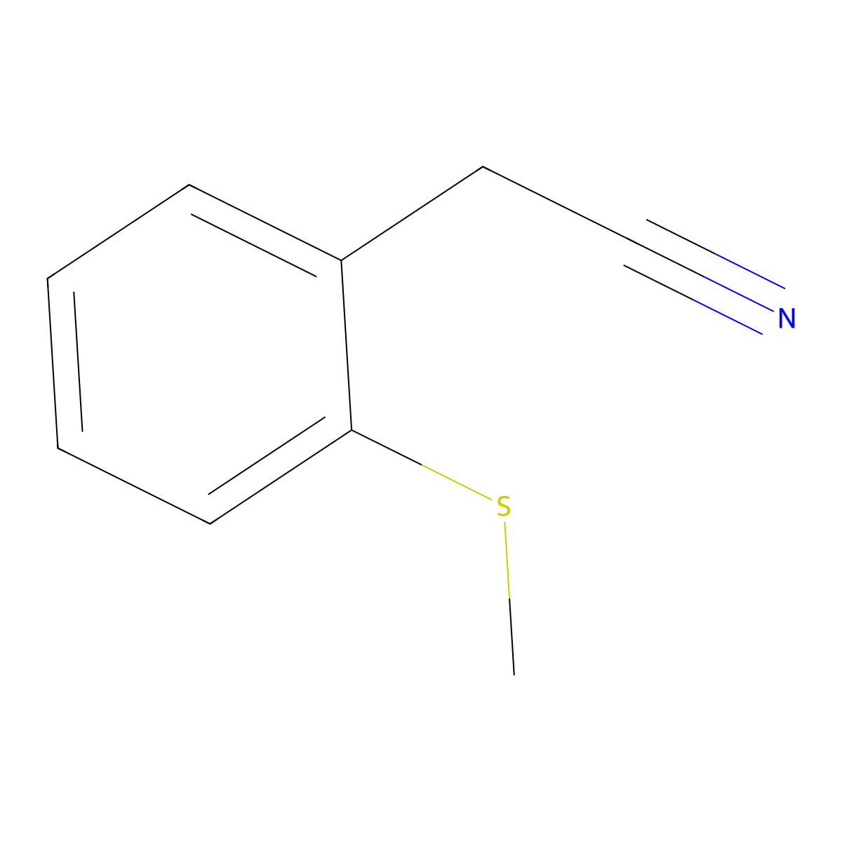 2-(2-(Methylthio)phenyl)acetonitrile molecular structure, CAS 27356-30-5