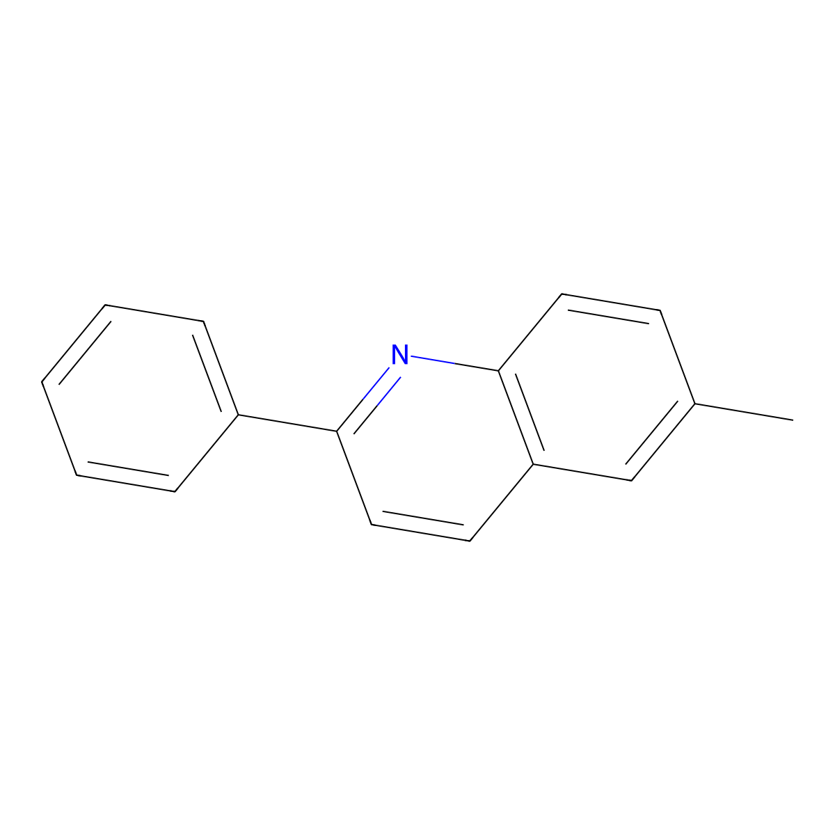 6-Methyl-2-phenylquinoline molecular structure, CAS 27356-46-3