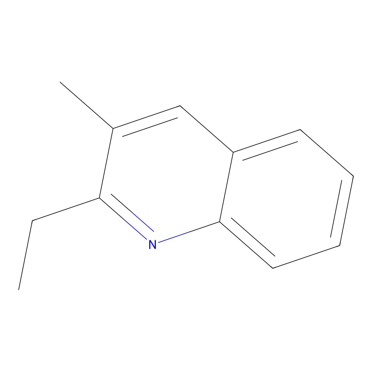 Quinoline, 2-ethyl-3-methyl- molecular structure, CAS 27356-52-1