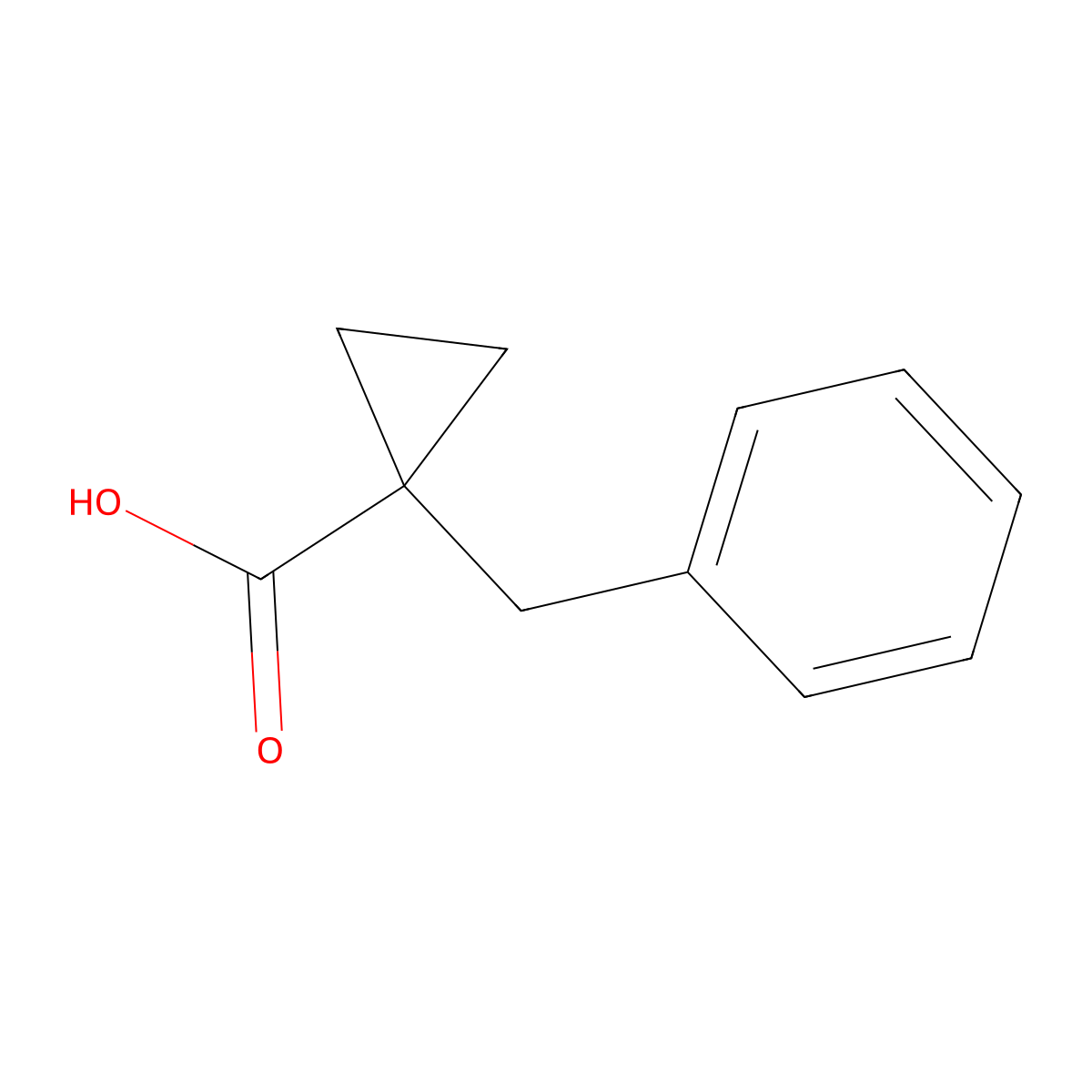 1-Benzylcyclopropane-1-carboxylic acid molecular structure, CAS 27356-91-8