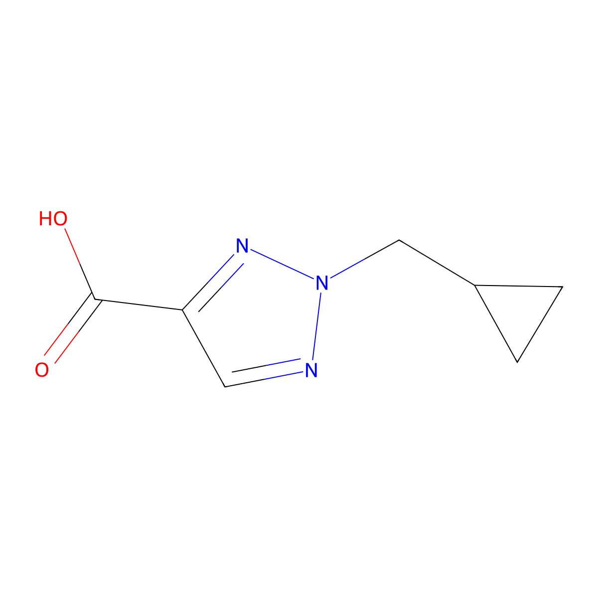 2-(Cyclopropylmethyl)-2H-1,2,3-triazole-4-carboxylic acid molecular structure, CAS 2735653-64-0