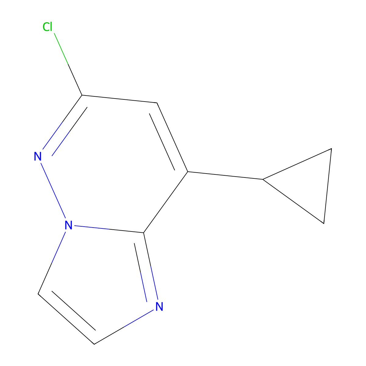 6-Chloro-8-cyclopropylimidazo[1,2-b]pyridazine molecular structure, CAS 2735687-05-3
