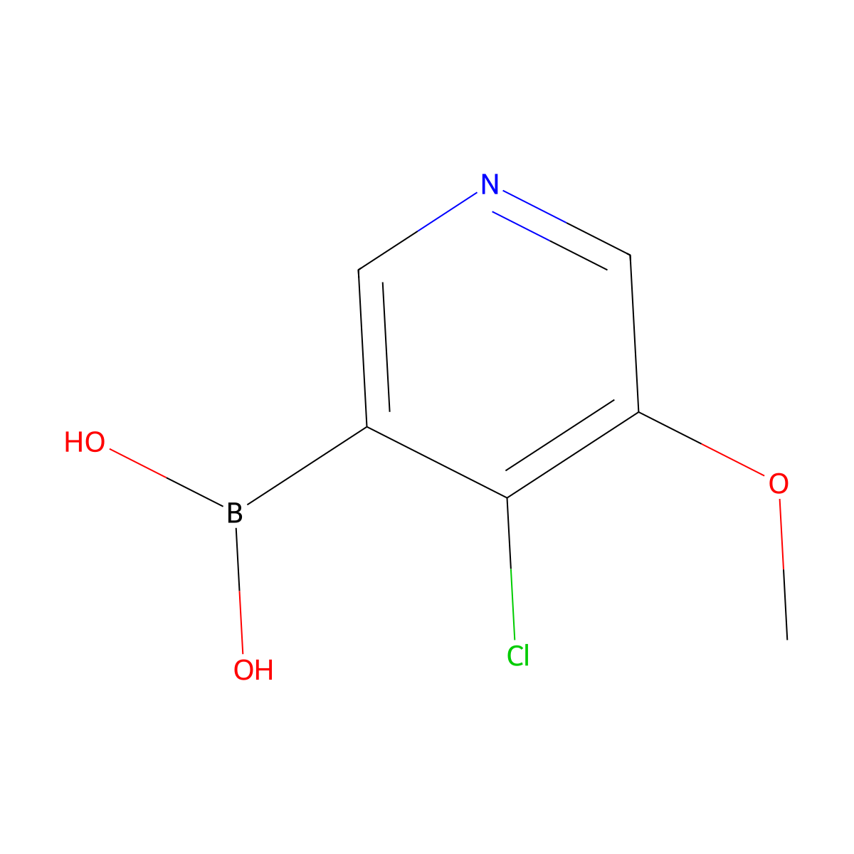 4-Chloro-5-methoxypyridine-3-boronic acid molecular structure, CAS 2735759-91-6