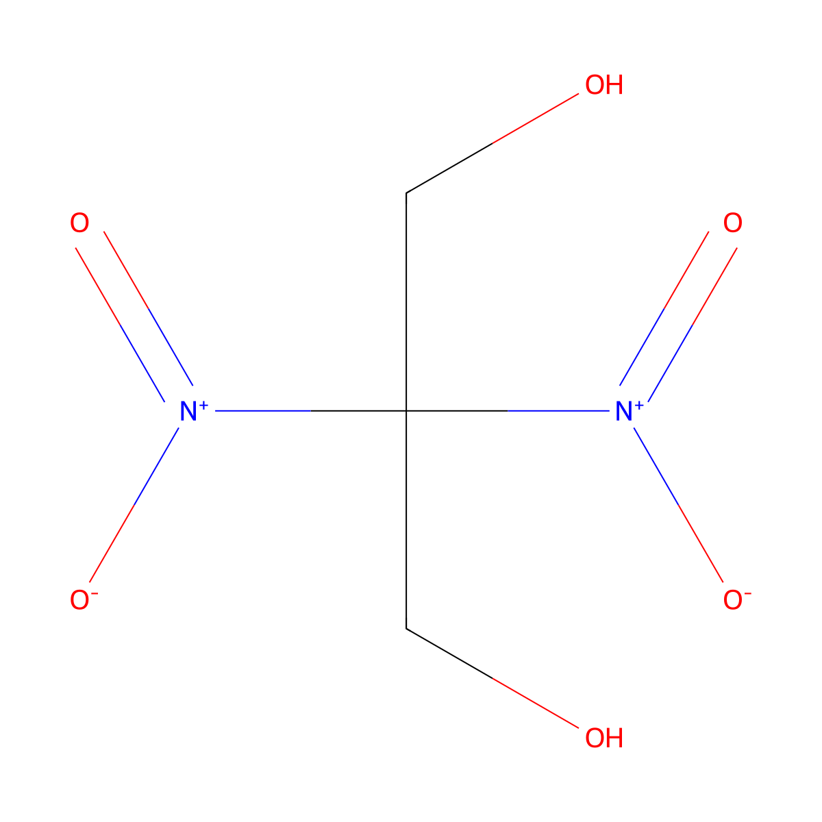 2,2-Dinitropropane-1,3-diol molecular structure, CAS 2736-80-3