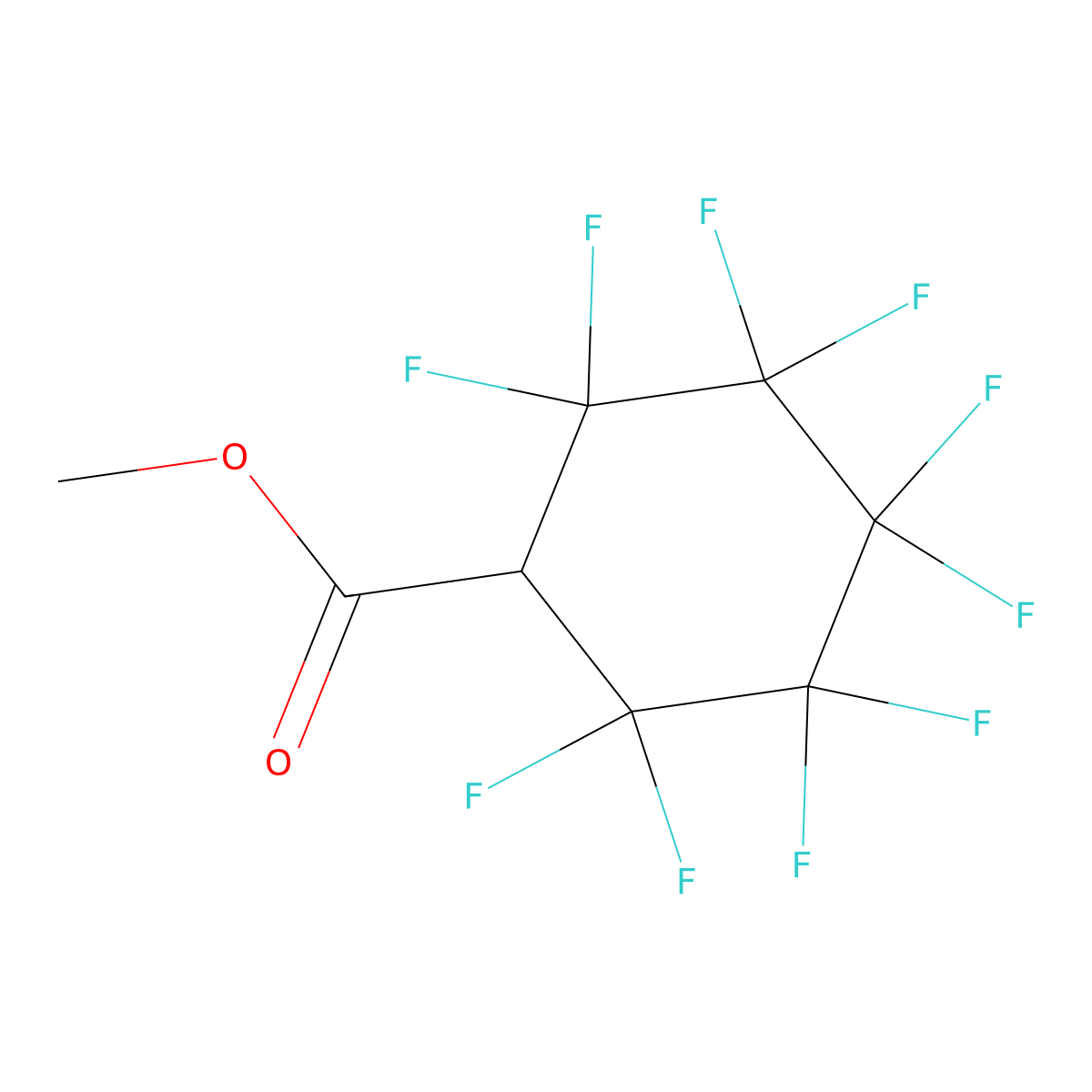 Methyl 2,2,3,3,4,4,5,5,6,6-decafluorocyclohexanecarboxylate molecular structure, CAS 2736018-83-8