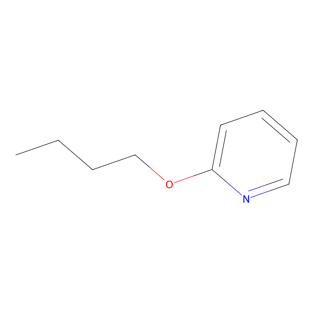 Butyl 2-pyridyl ether molecular structure, CAS 27361-16-6