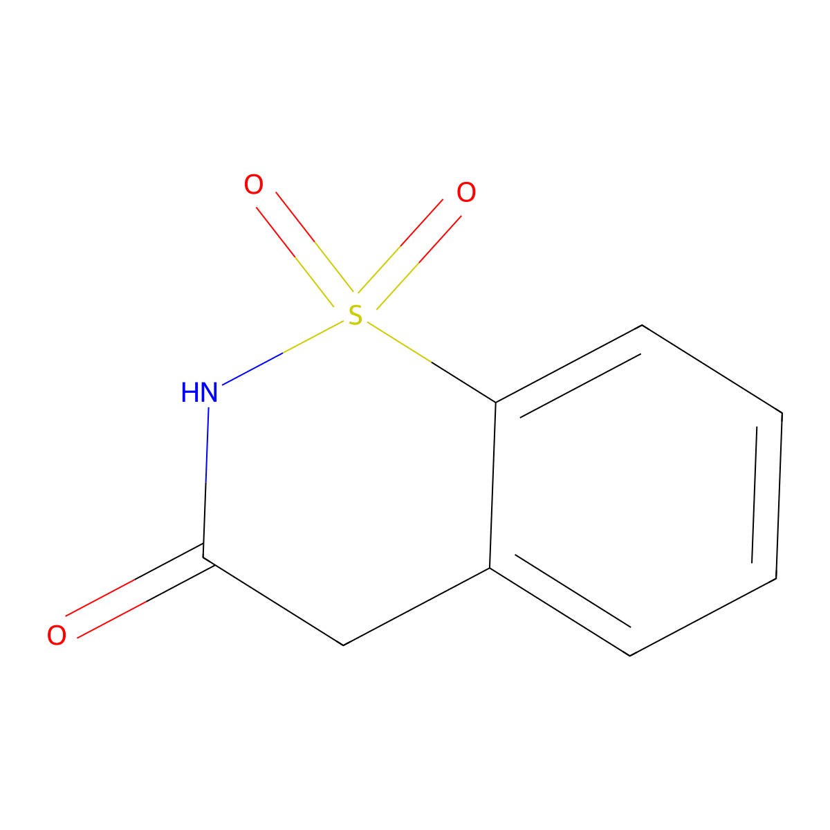 3,4-dihydro-2H-1lambda6,2-benzothiazine-1,1,3-trione molecular structure, CAS 27363-39-9