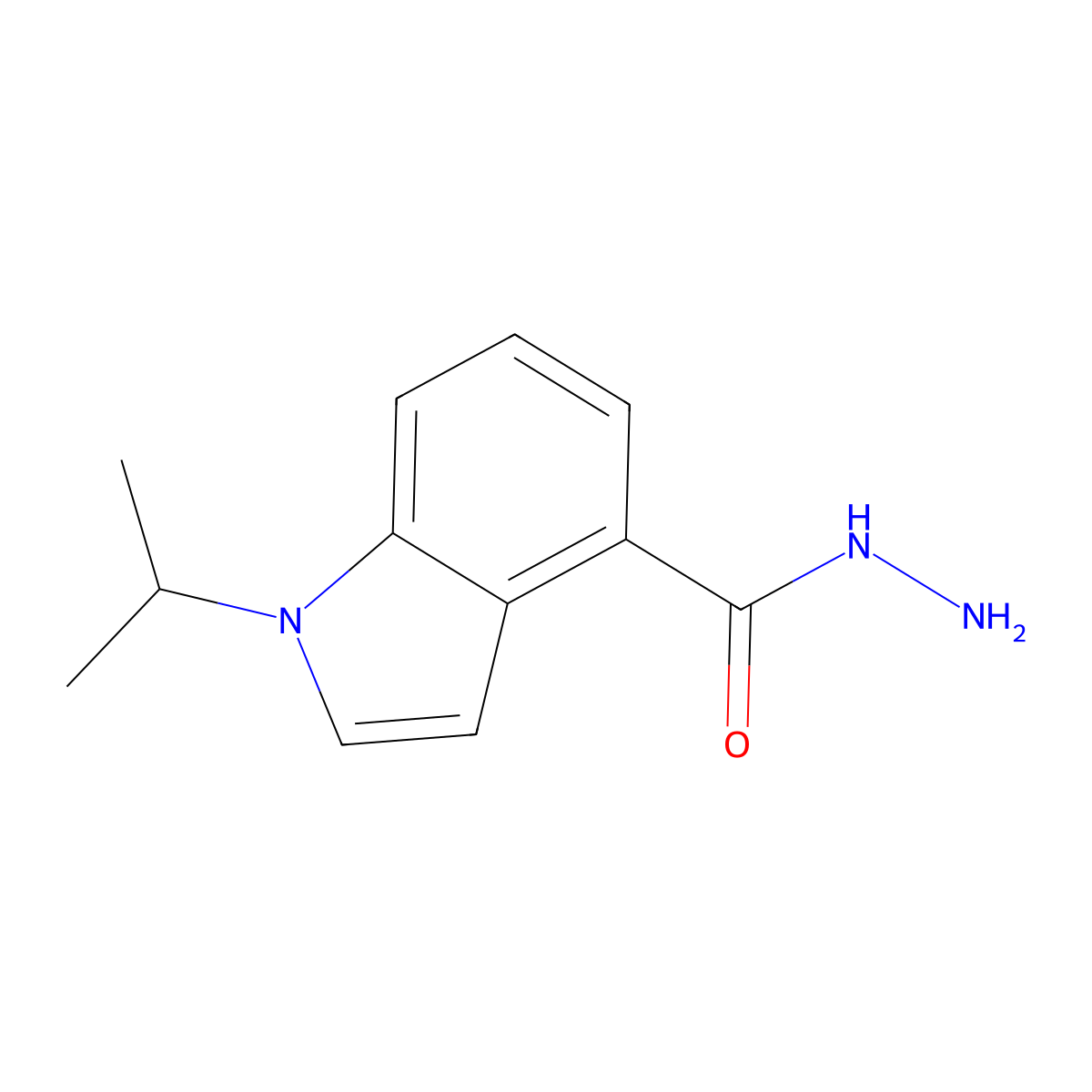 1-isopropyl-1H-indole-4-carbohydrazide molecular structure, CAS 2736451-43-5