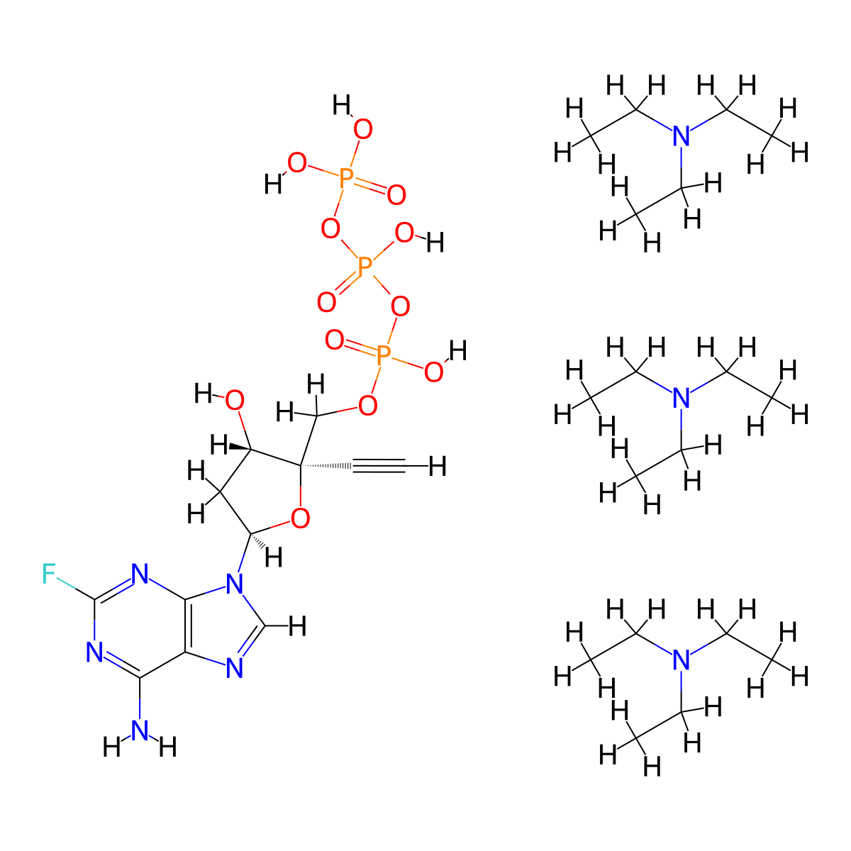 EFdA-TP 3TEA molecular structure, CAS 2736455-59-5