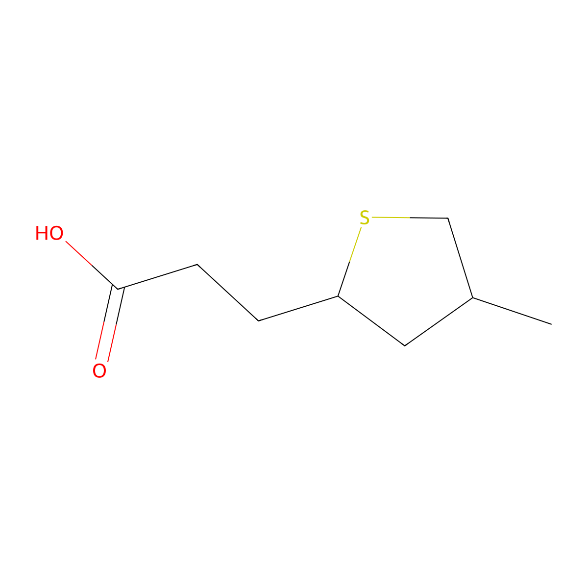 3-(4-Methylthiolan-2-yl)propanoic acid molecular structure, CAS 2736625-08-2