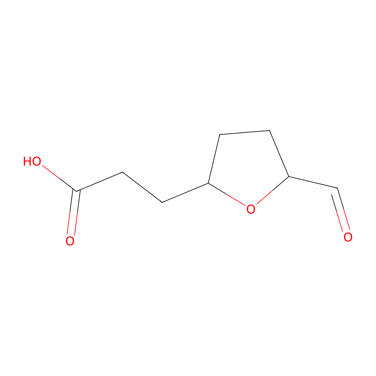3-(5-Formyloxolan-2-yl)propanoic acid molecular structure, CAS 2736675-99-1