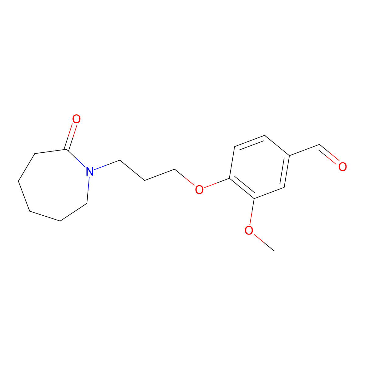 3-Methoxy-4-(3-(2-oxoazepan-1-yl)propoxy)benzaldehyde molecular structure, CAS 2736896-93-6