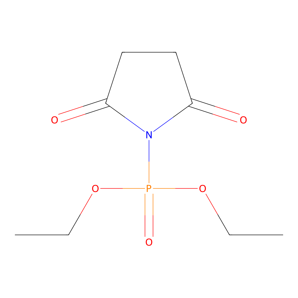Diethyl (2,5-dioxopyrrolidin-1-yl)phosphonate molecular structure, CAS 2737-05-5