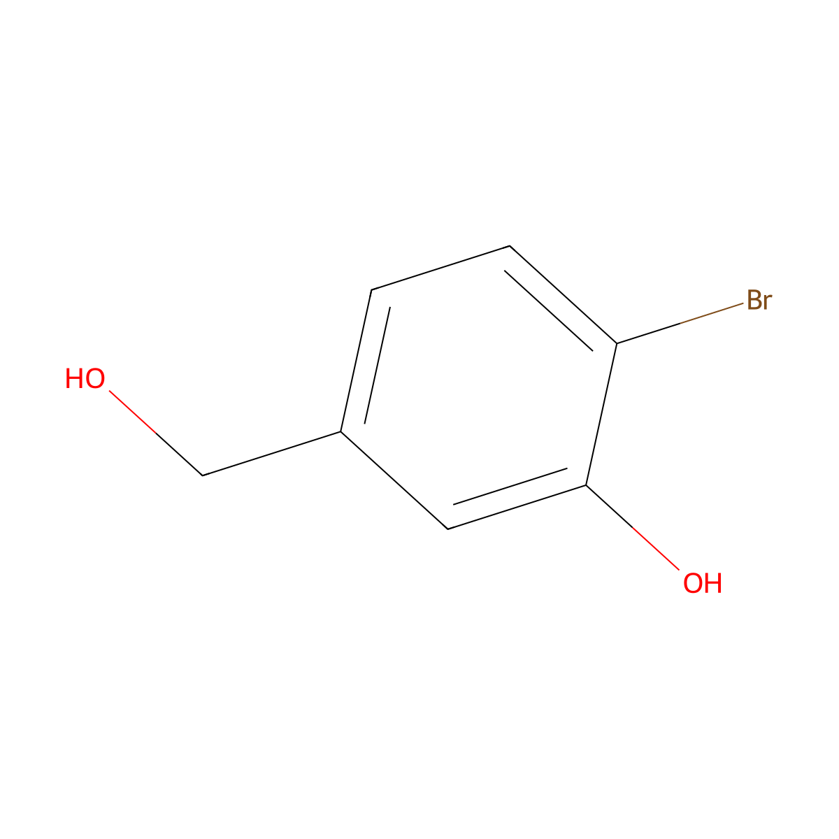 2-Bromo-5-(hydroxymethyl)phenol molecular structure, CAS 2737-19-1