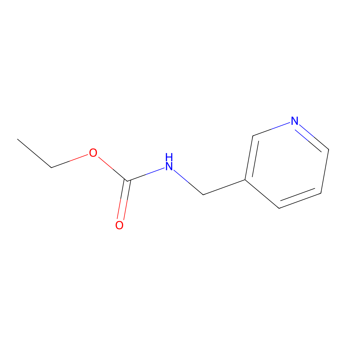 Ethyl(pyridin-3-ylmethyl)carbamate molecular structure, CAS 2737-83-9