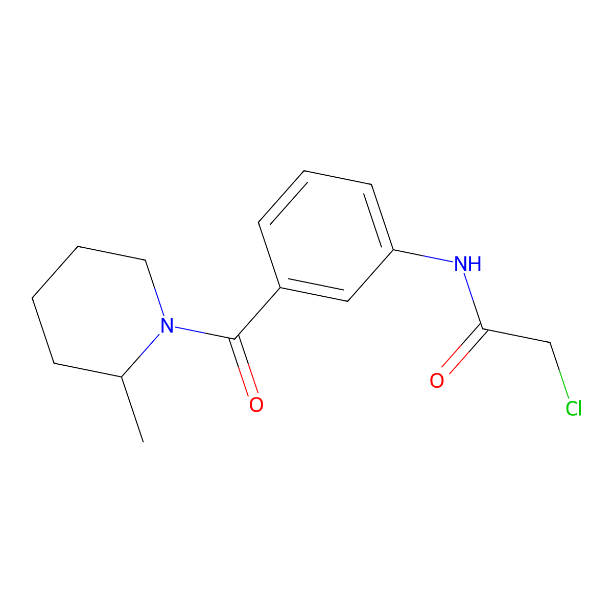 2-chloro-N-(3-(2-methylpiperidine-1-carbonyl)phenyl)acetamide molecular structure, CAS 2737182-61-3