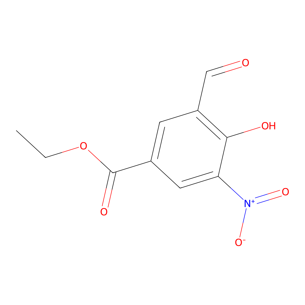 Ethyl 3-formyl-4-hydroxy-5-nitrobenzoate molecular structure, CAS 2737184-53-9