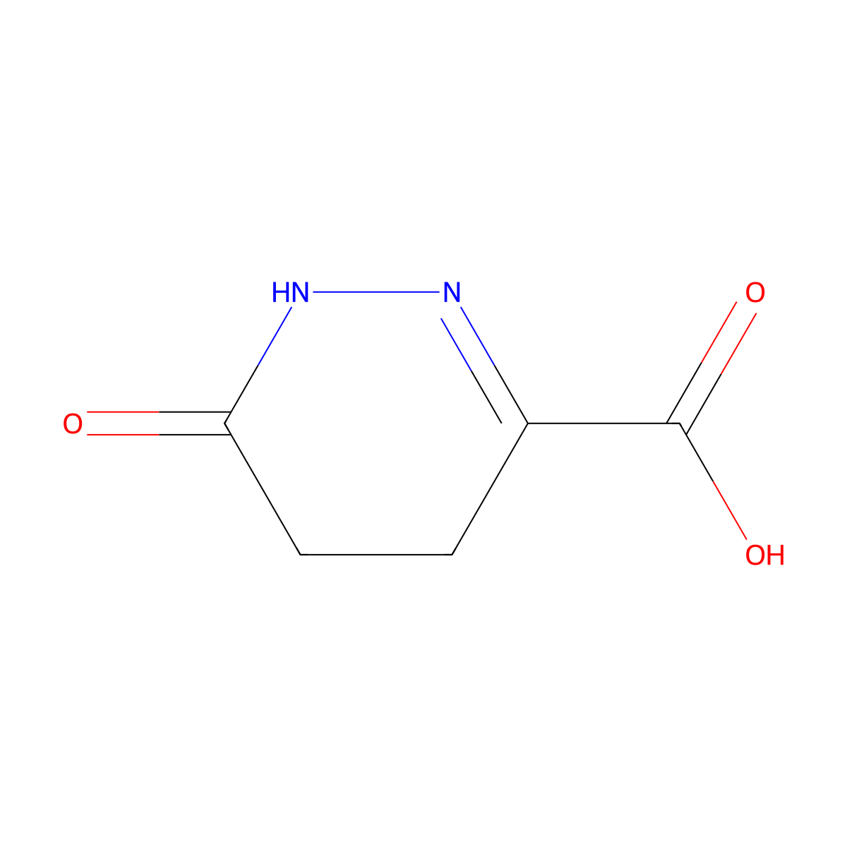 1,4,5,6-Tetrahydro-6-oxo-3-pyridazinecarboxylic acid molecular structure, CAS 27372-38-9