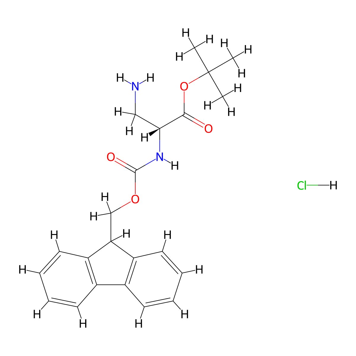Fmoc-D-Dap-OtBu HCl molecular structure, CAS 2737202-64-9