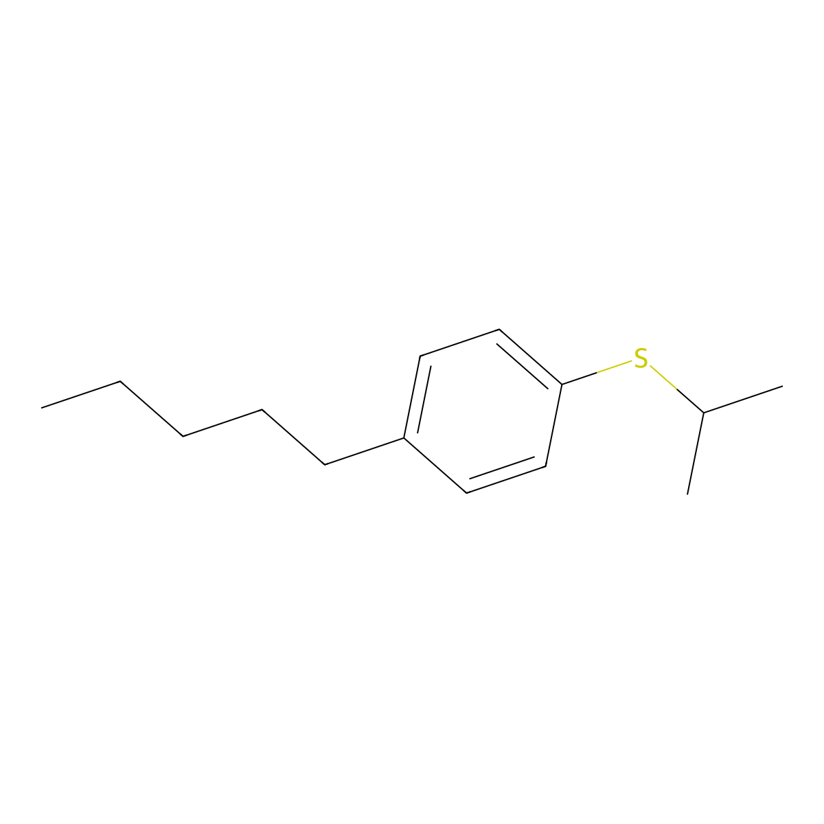Isopropyl(4-pentylphenyl)sulfane molecular structure, CAS 2737205-93-3