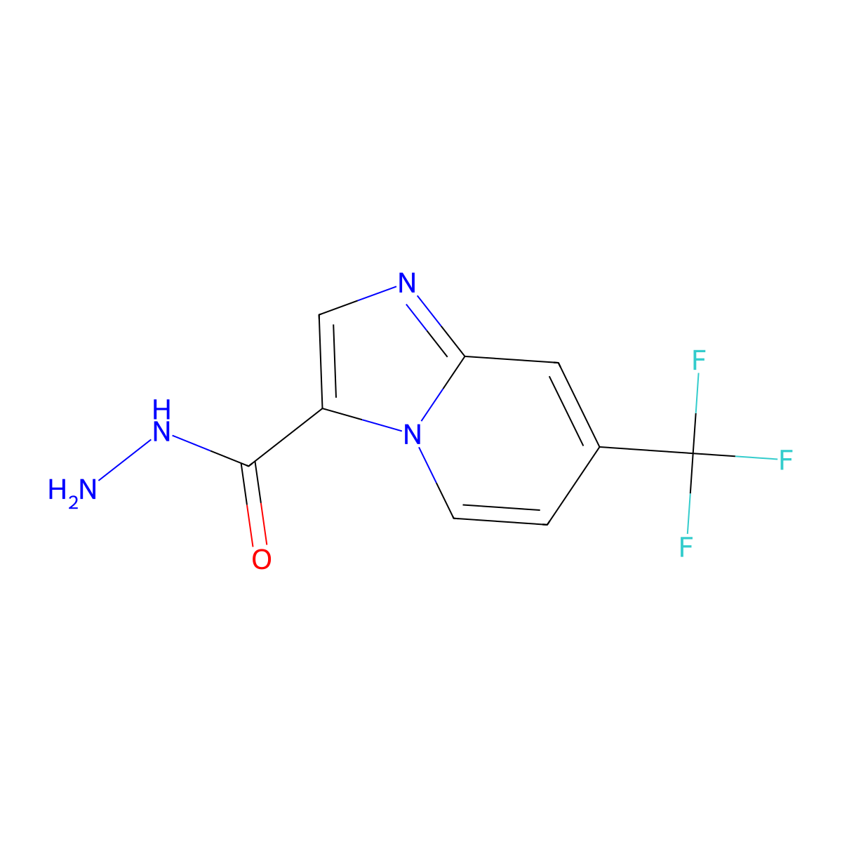 7-(Trifluoromethyl)imidazo[1,2-a]pyridine-3-carbohydrazide molecular structure, CAS 2737206-92-5