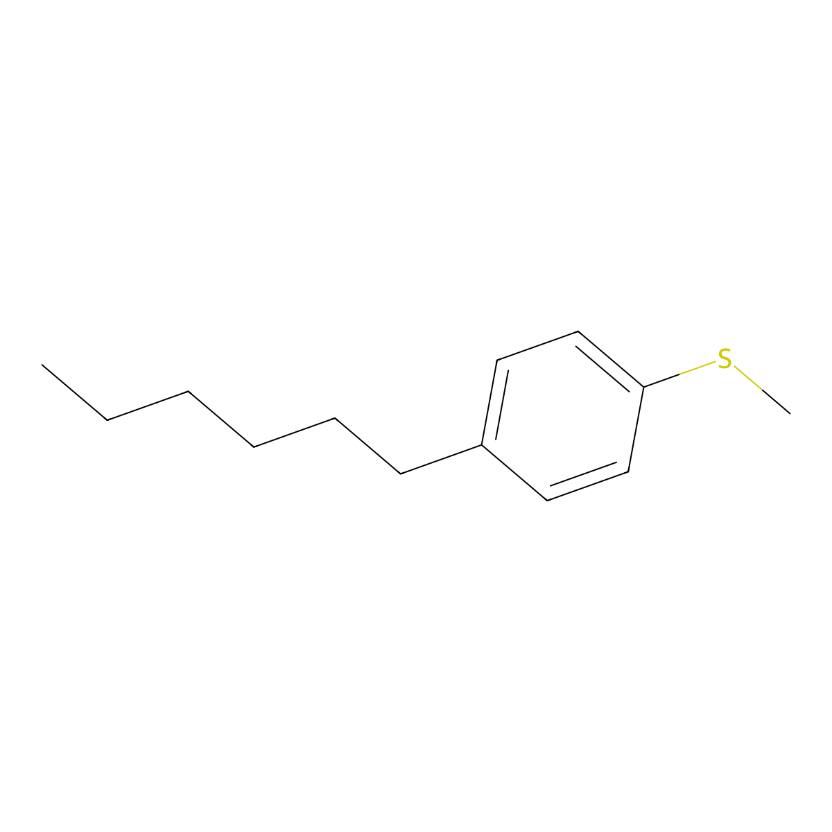 (4-Hexylphenyl)(methyl)sulfane molecular structure, CAS 2737207-67-7