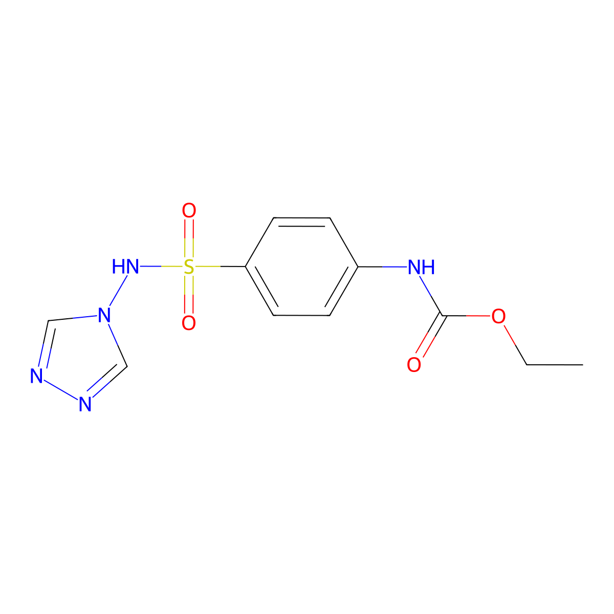 Ethyl (4-(N-(4H-1,2,4-triazol-4-yl)sulfamoyl)phenyl)carbamate molecular structure, CAS 273725-99-8