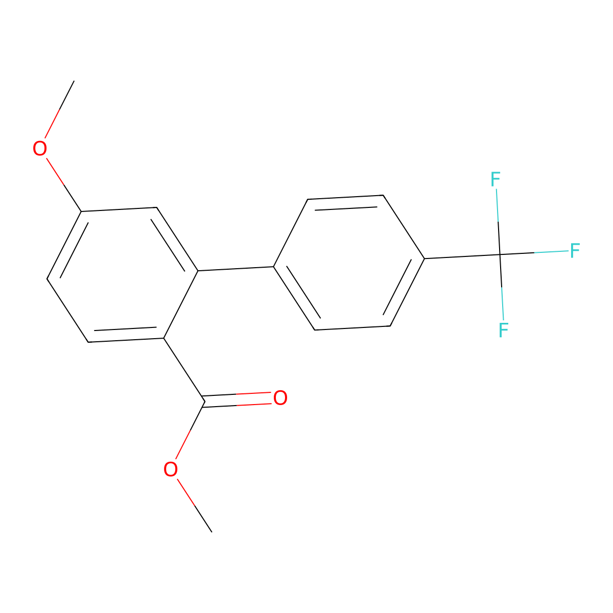 5-Methoxy-4'-trifluoromethyl-biphenyl-2-carboxylic Acid Methyl Ester molecular structure, CAS 273727-08-5