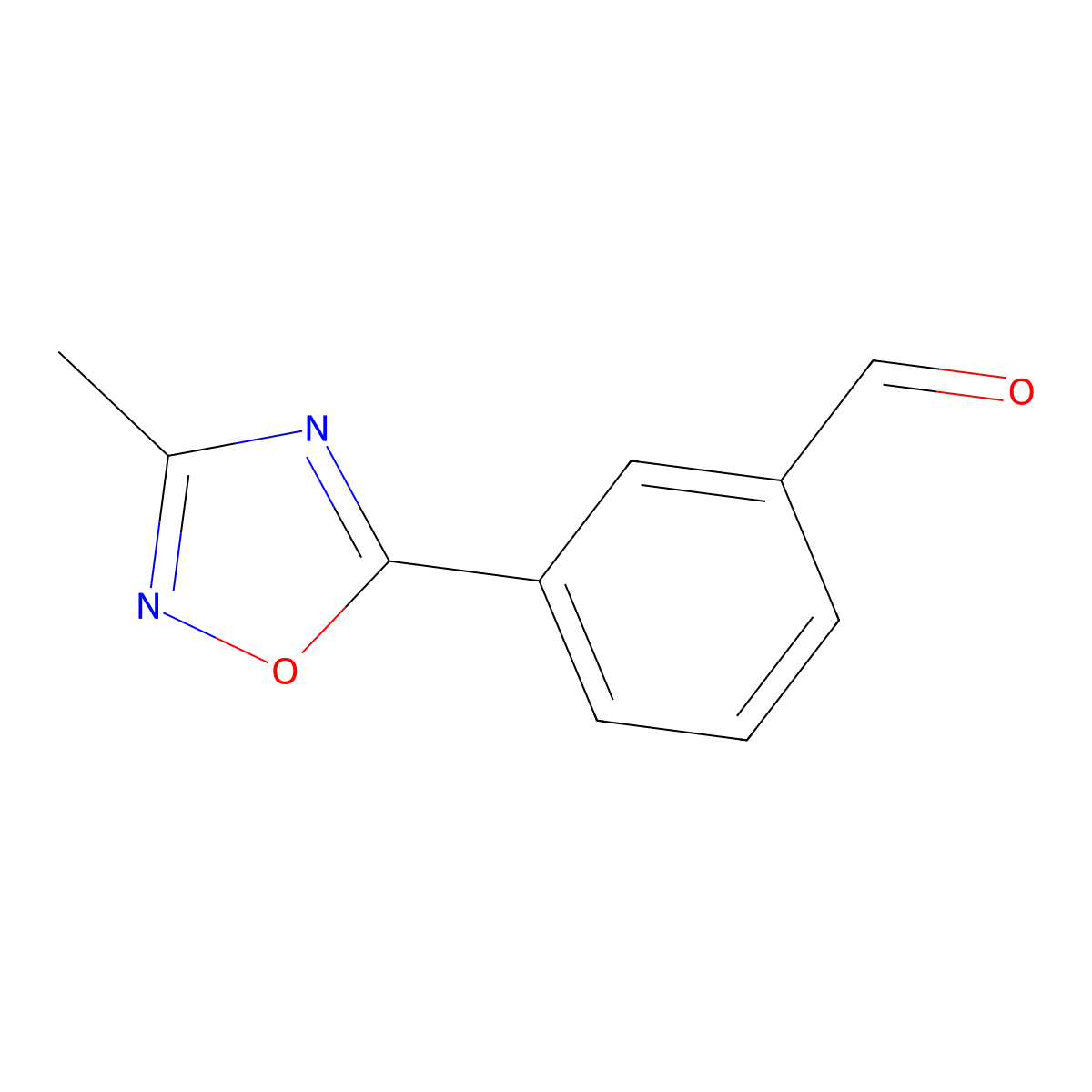 3-(3-Methyl-1,2,4-oxadiazol-5-yl)benzaldehyde molecular structure, CAS 273727-50-7
