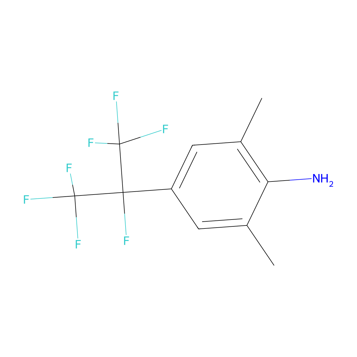 4-(1,1,1,2,3,3,3-Heptafluoropropan-2-yl)-2,6-dimethylaniline molecular structure, CAS 273735-43-6