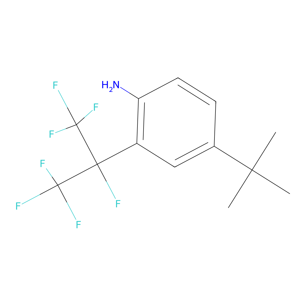 4-(Tert-butyl)-2-(perfluoropropan-2-YL)aniline molecular structure, CAS 273735-52-7