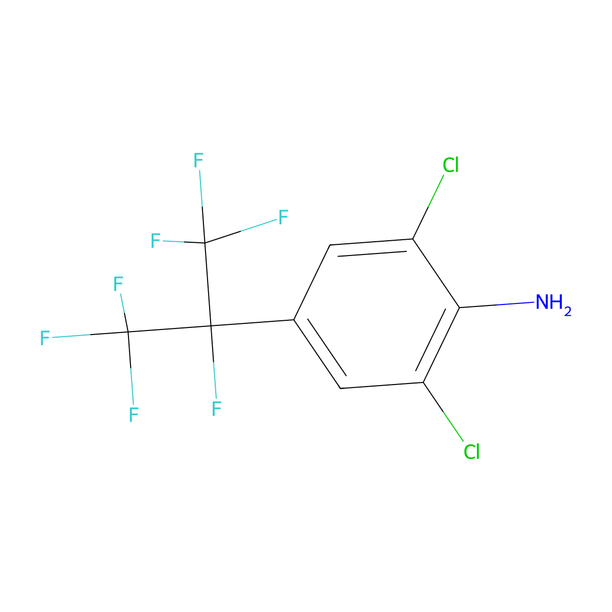 2,6-Dichloro-4-(perfluoropropan-2-yl)aniline molecular structure, CAS 273735-64-1