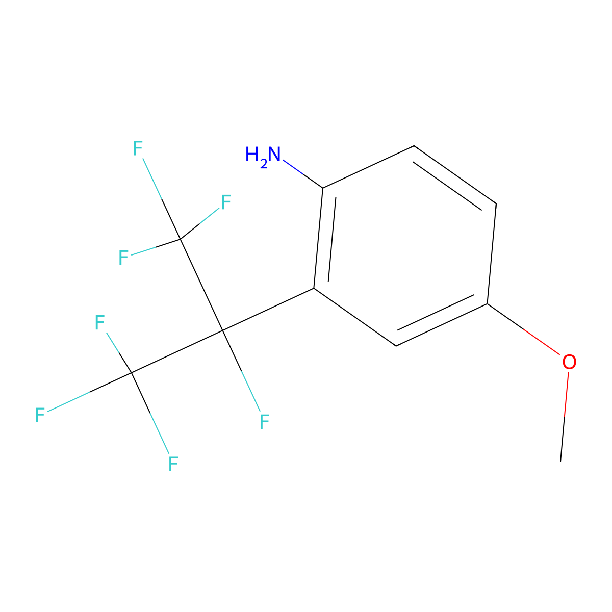 4-Methoxy-2-(perfluoropropan-2-yl)aniline molecular structure, CAS 273735-91-4