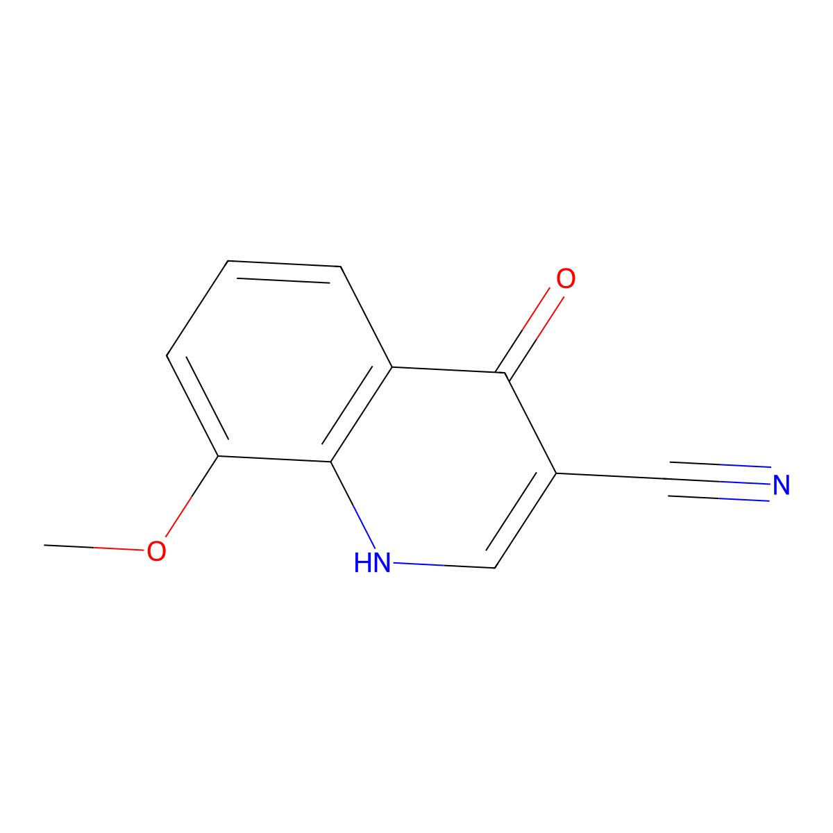 4-Hydroxy-8-methoxyquinoline-3-carbonitrile molecular structure, CAS 27374-82-9