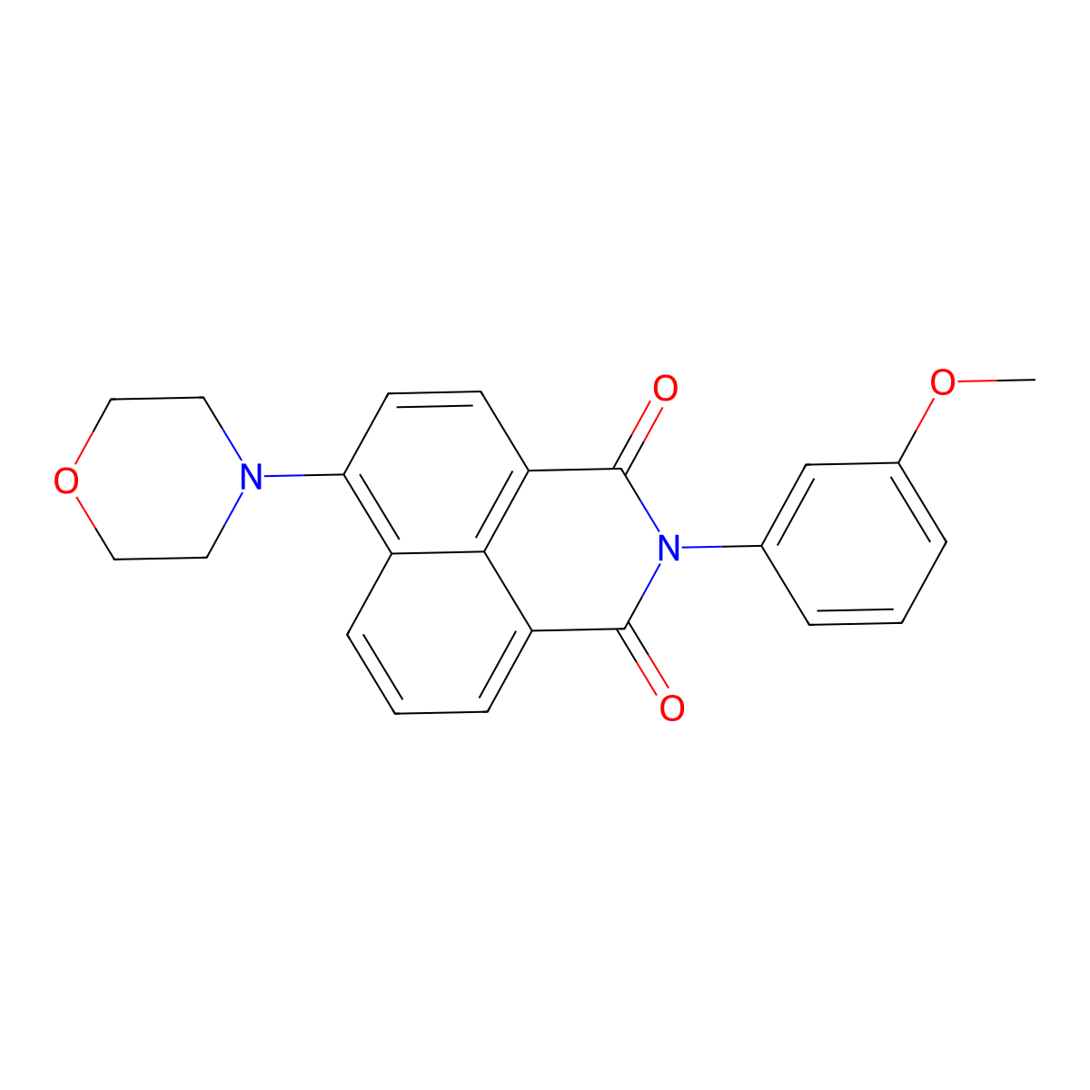 2-(3-methoxyphenyl)-6-(4-morpholinyl)-1H-benzo[de]isoquinoline-1,3(2H)-dione molecular structure, CAS 273740-12-8