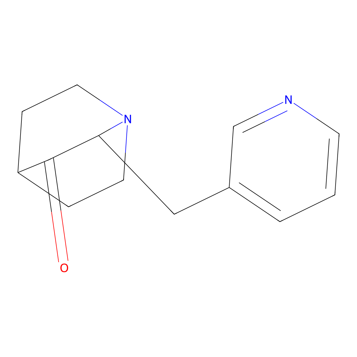 2-(Pyridin-3-ylmethyl)quinuclidin-3-one molecular structure, CAS 273748-51-9