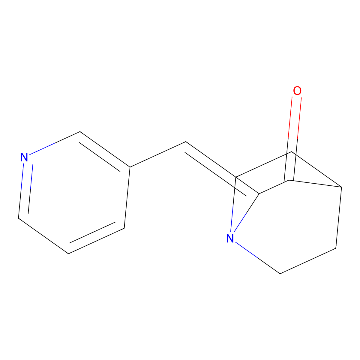 2-[(Z)-3-pyridinylmethylidene]-3-quinuclidinone molecular structure, CAS 273748-55-3