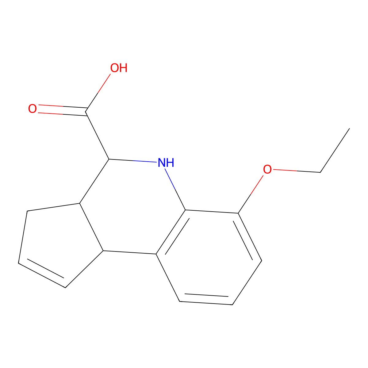 (3aR,4S,9bS)-6-ethoxy-3a,4,5,9b-tetrahydro-3H-cyclopenta[c]quinoline-4-carboxylic acid molecular structure, CAS 2737483-49-5