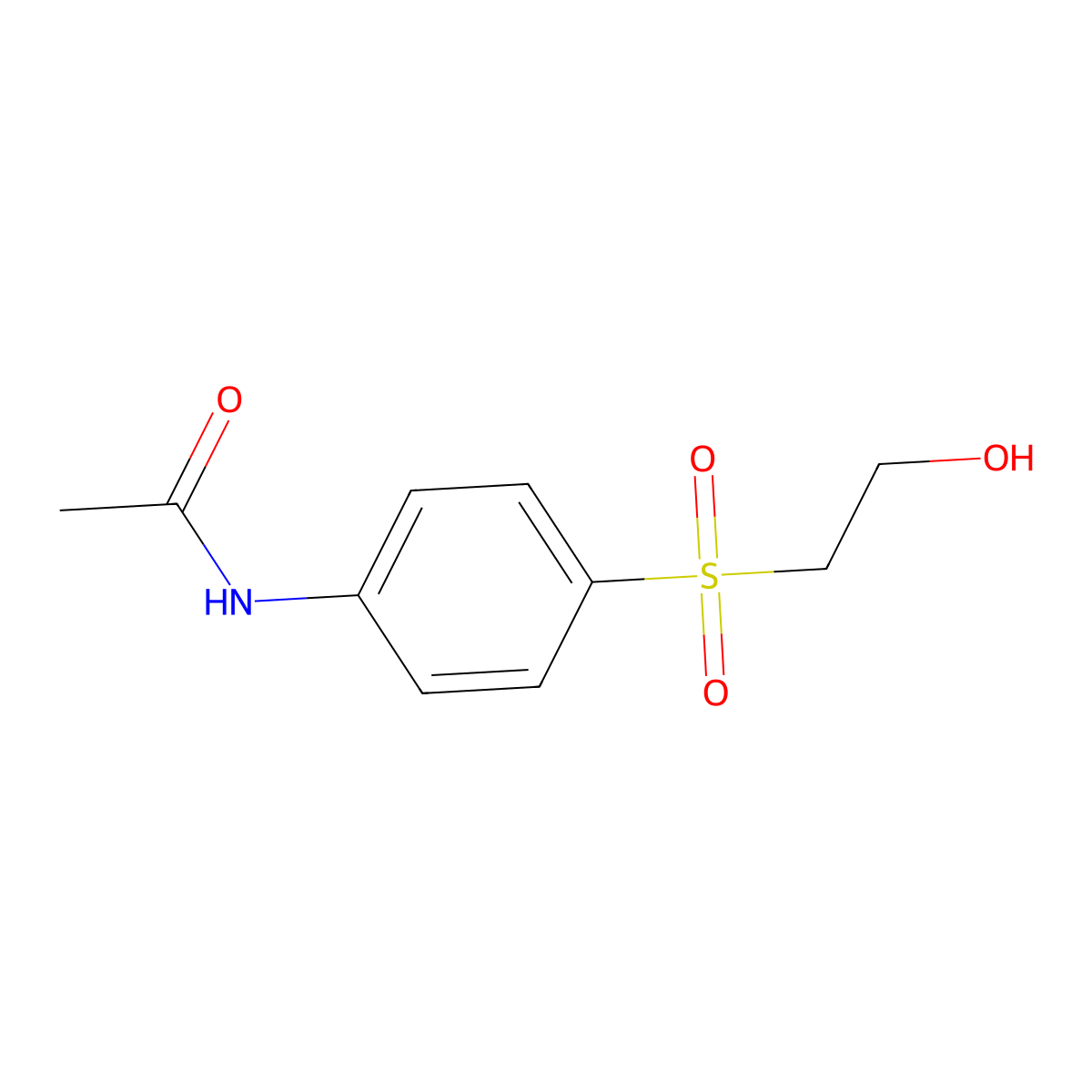 Acetamide, N-[4-[(2-hydroxyethyl)sulfonyl]phenyl]- molecular structure, CAS 27375-52-6