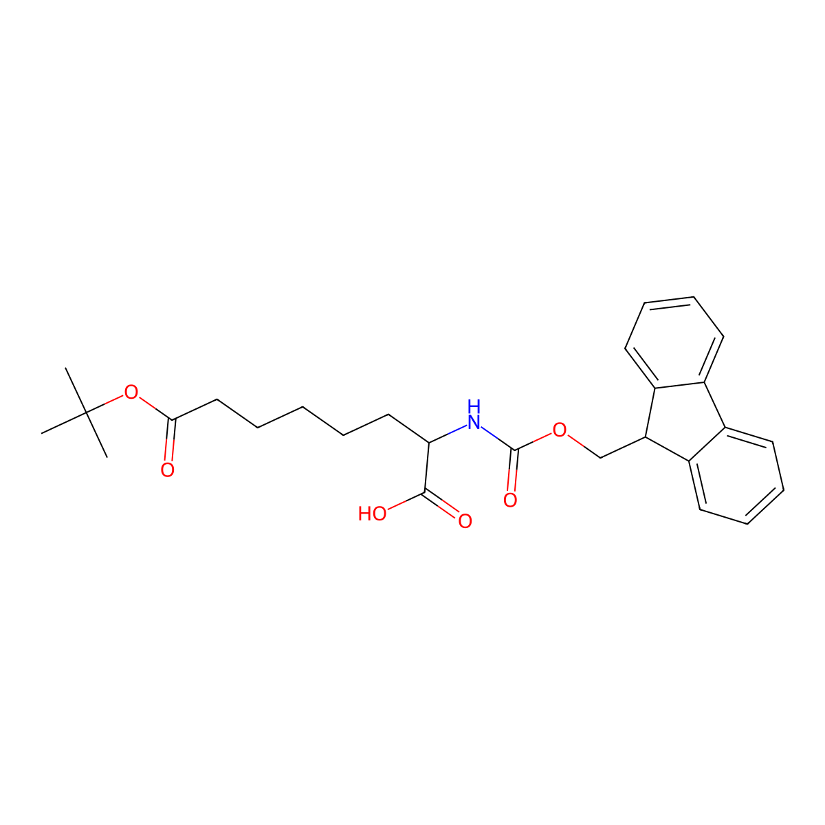 (R)-2-((((9H-fluoren-9-yl)methoxy)carbonyl)amino)-8-(tert-butoxy)-8-oxooctanoic acid molecular structure, CAS 2737512-93-3