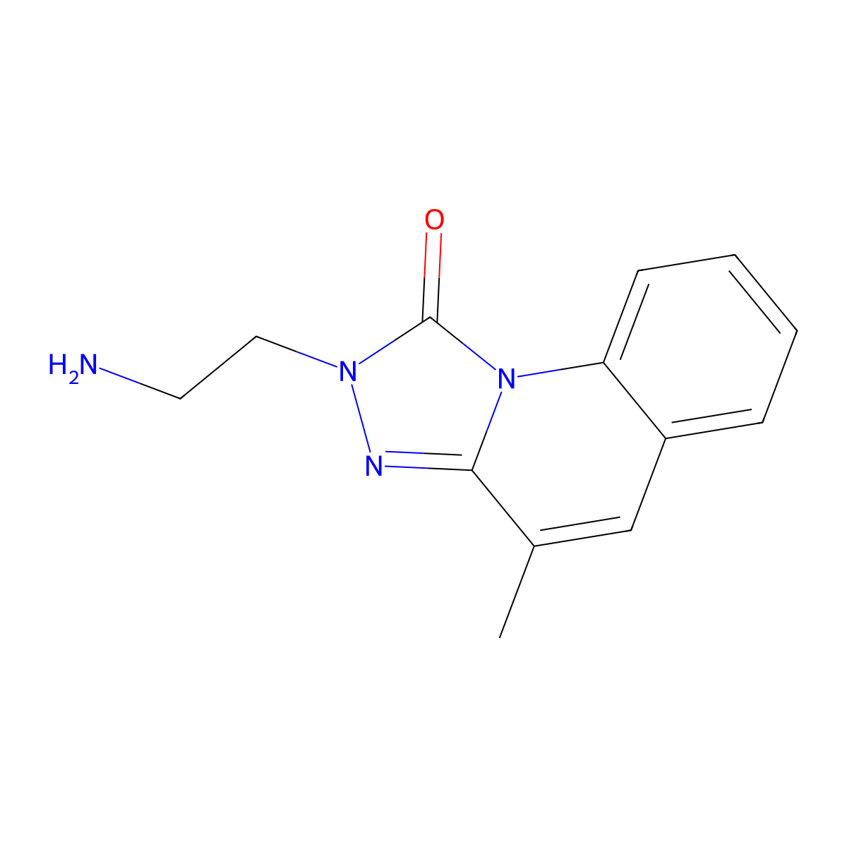 2-(2-aminoethyl)-4-methyl-[1,2,4]triazolo[4,3-a]quinolin-1(2H)-one molecular structure, CAS 2737533-30-9