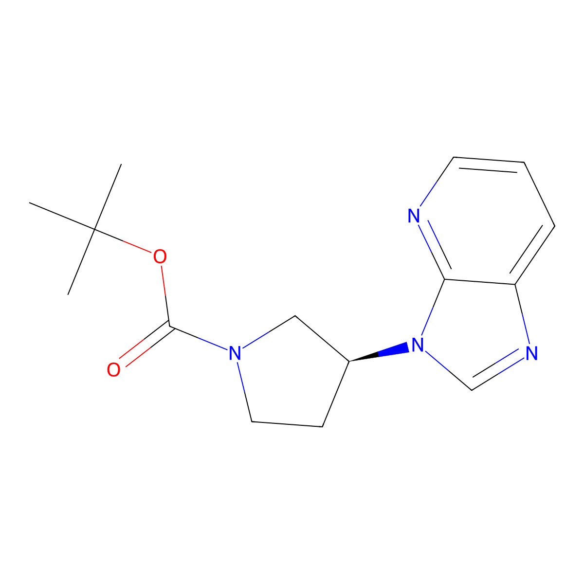 (S)-tert-Butyl 3-(3H-imidazo[4,5-b]pyridin-3-yl)pyrrolidine-1-carboxylate molecular structure, CAS 273757-03-2