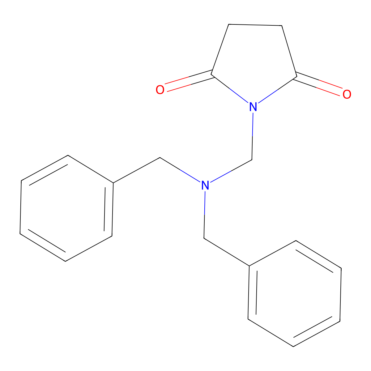 1-[(Dibenzylamino)methyl]pyrrolidine-2,5-dione molecular structure, CAS 27376-51-8